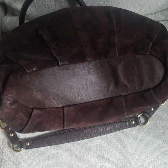 Brown suede coach bag (madsen) - Picture 4 of 5